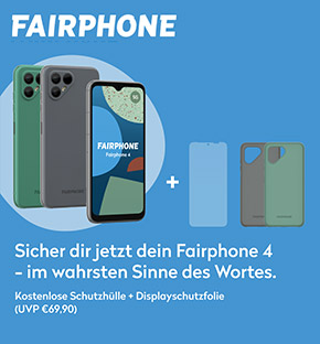 Fairphone 4 mit gratis Schutzpaket