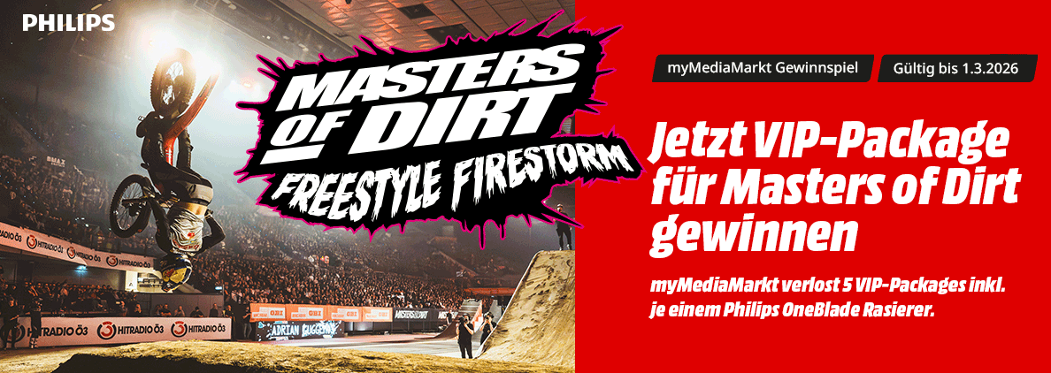 Masters of Dirt Gewinnspiel. Exklusiv für myMediaMarkt Mitglieder