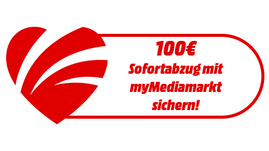 Herz mit Info: 100 € myMediaMarkt Sofortabzug