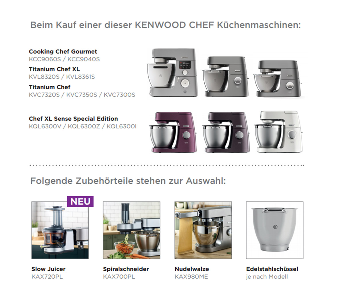 myChef Aktion 1 Zubehörteil gratis